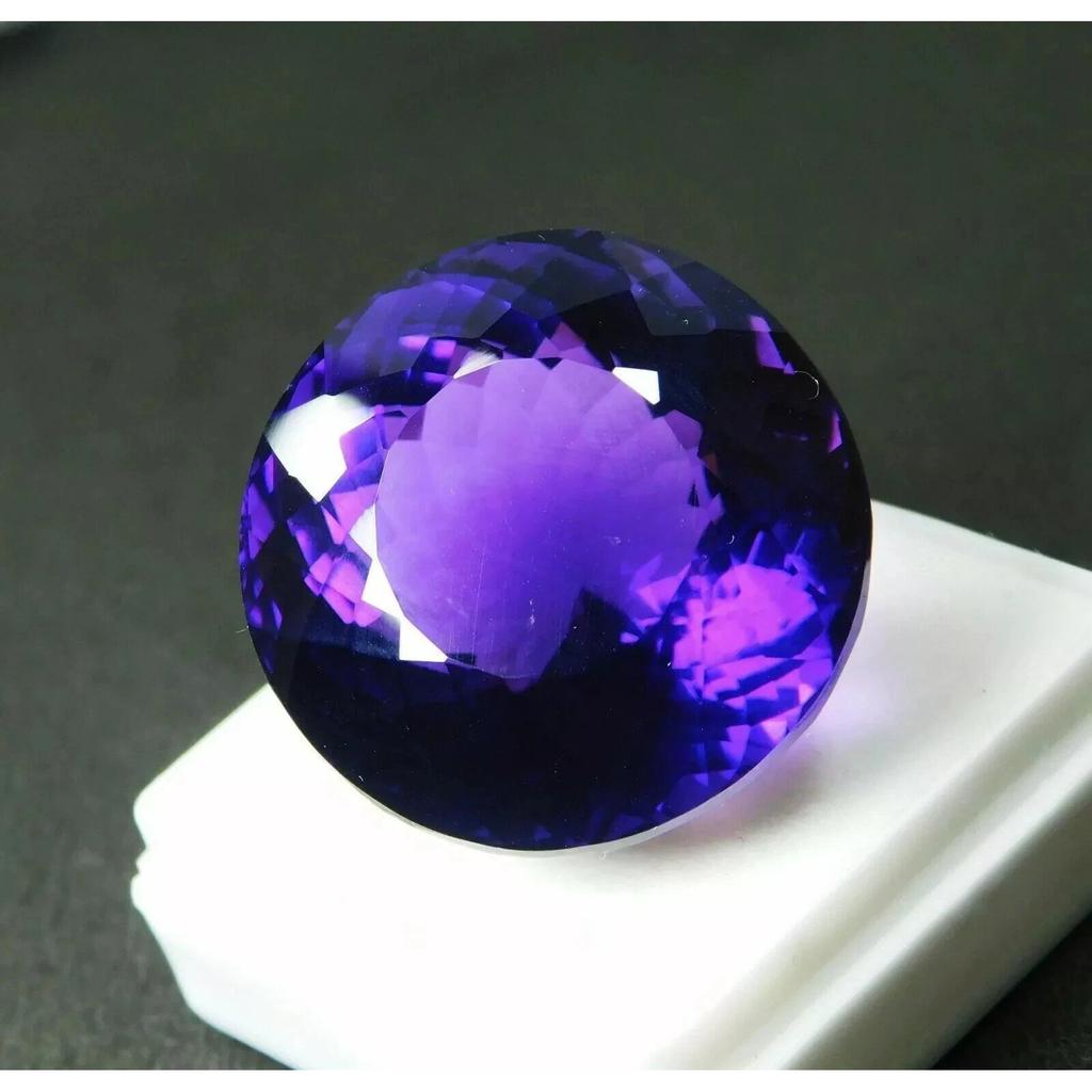 Amethyst Purple Natural 50 Ct Round Cut Huge Certified Loose Gemstone