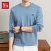 Men's Pure Cotton Crew Neck Long-Sleeve Casual Sweatshirt