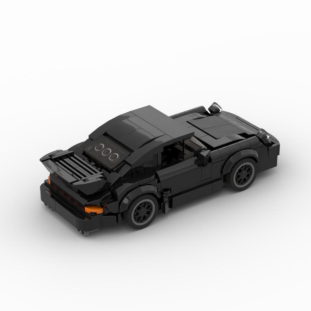 MOC-Černý pták (930)Turbo závodní sportovní auto Závodník Vozidlo Stavebnice Cihly Kreativní Garáž Hračky