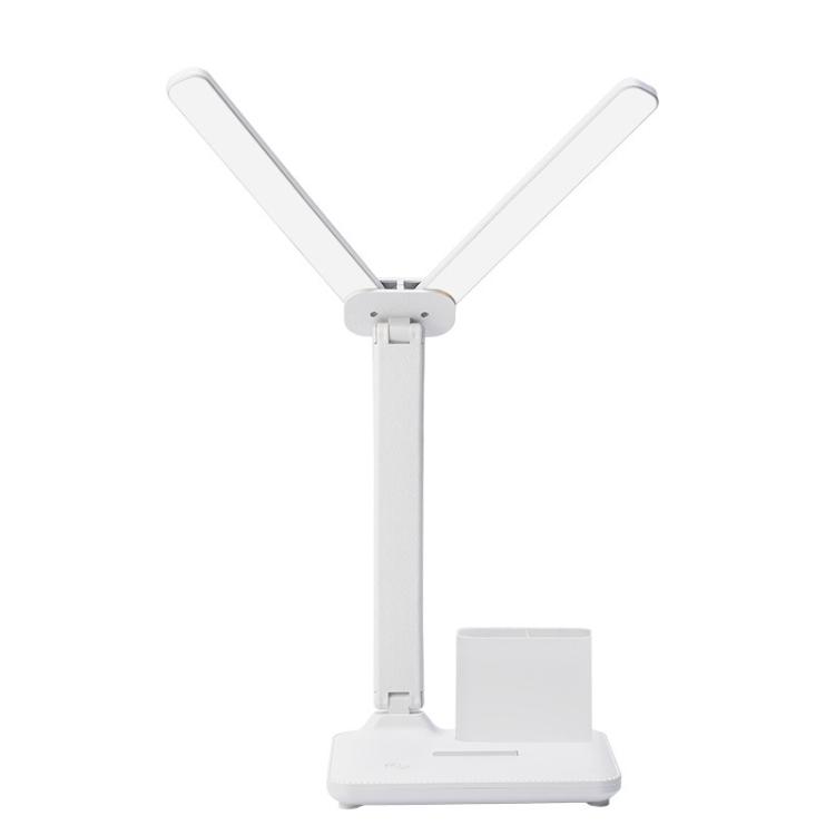 Doppelkopf-Beleuchtung LED-Lade-Schreibtischlampe, Stil: Wiederaufladbar 3600mAh+Kabel
