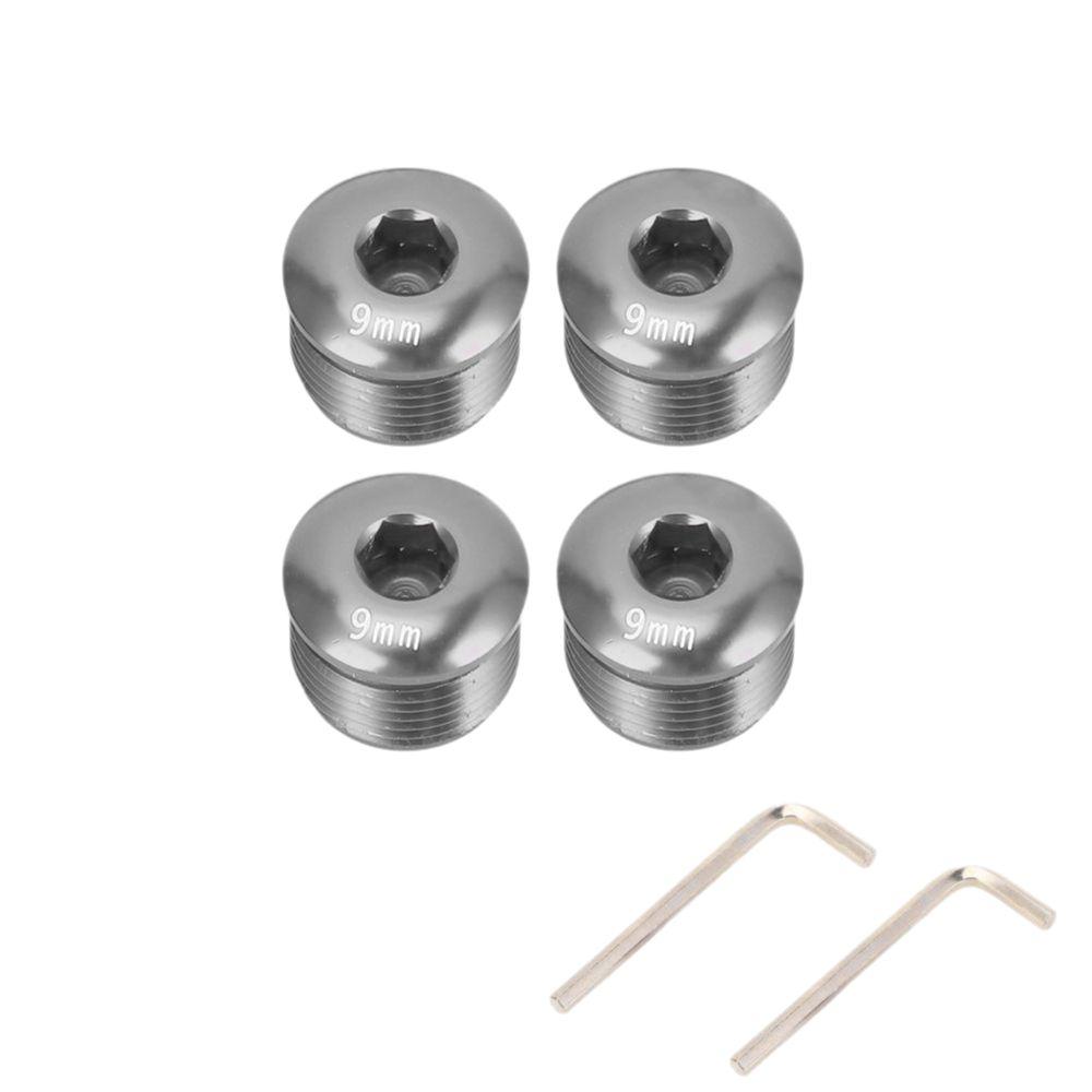 4PCS 9mm Bike Pedal Screw Cover Aluminum Alloy Cycle Pedal Dust Cover  Bike Maintenance 9mm