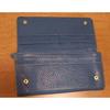 Used PRADA Blue Leather Long Wallet