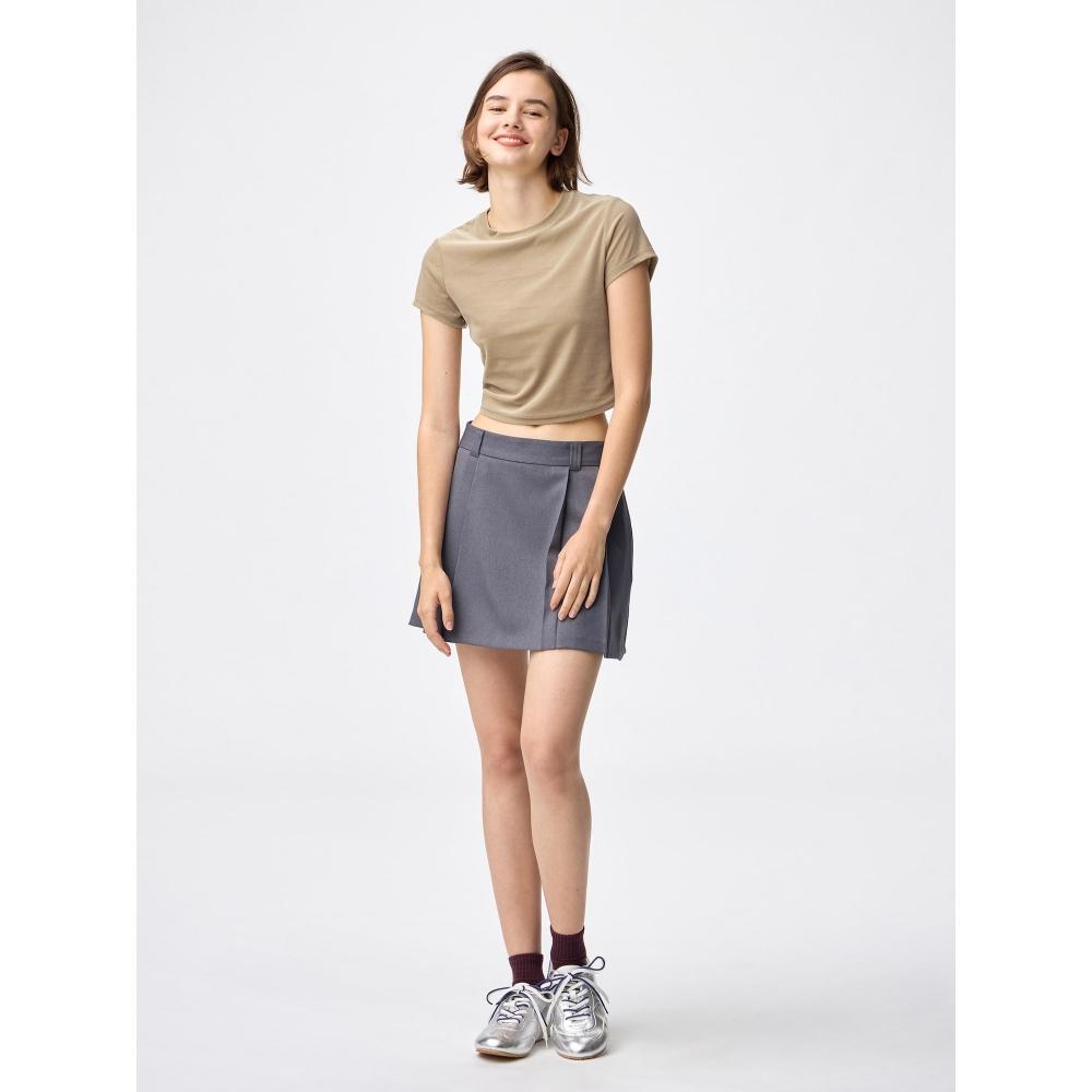 Uniqlo Gu Sheer Velour Cropped T shirT