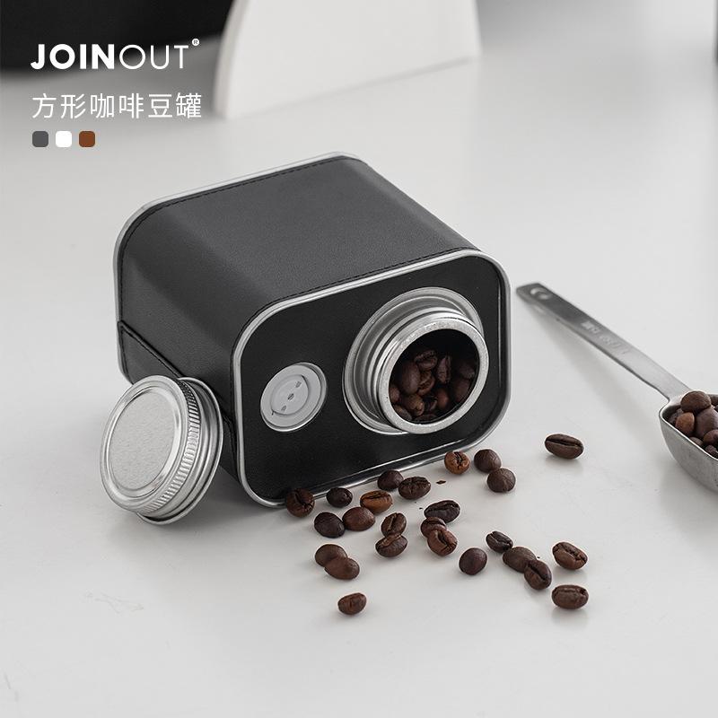 

Жестяная банка для хранения кофейных зерен, герметичная банка для кофейного порошка, с односторонним клапаном для отвода воздуха чёрный