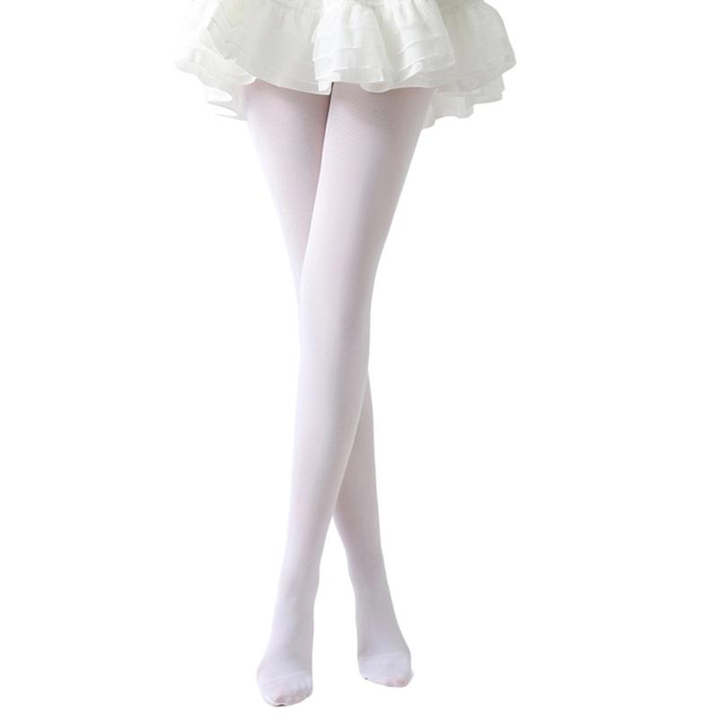 Ballet Dance Tights Footed Opaque Tights Ballet Leggings Stockings for Girls Women Students Practice M белый