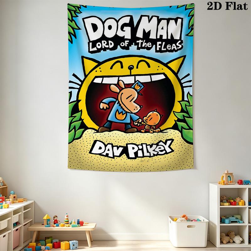Dog Man Pattern Home Decor Tapestry, Wall Hanging, Decorative RV Wall Cloth.ZGT0914223