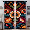 Modern Living Room Curtains for Camera Flower Partition Shades Blackout Curtain Tulle for Bedroom Curtains 2 Pieces Kitchen Home