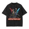 Washed T Shirts DMC Devil May Cry Demon Brothers TShirts Harajuku Streetwear  Cotton Graphic Tops Tops Tees Men Women