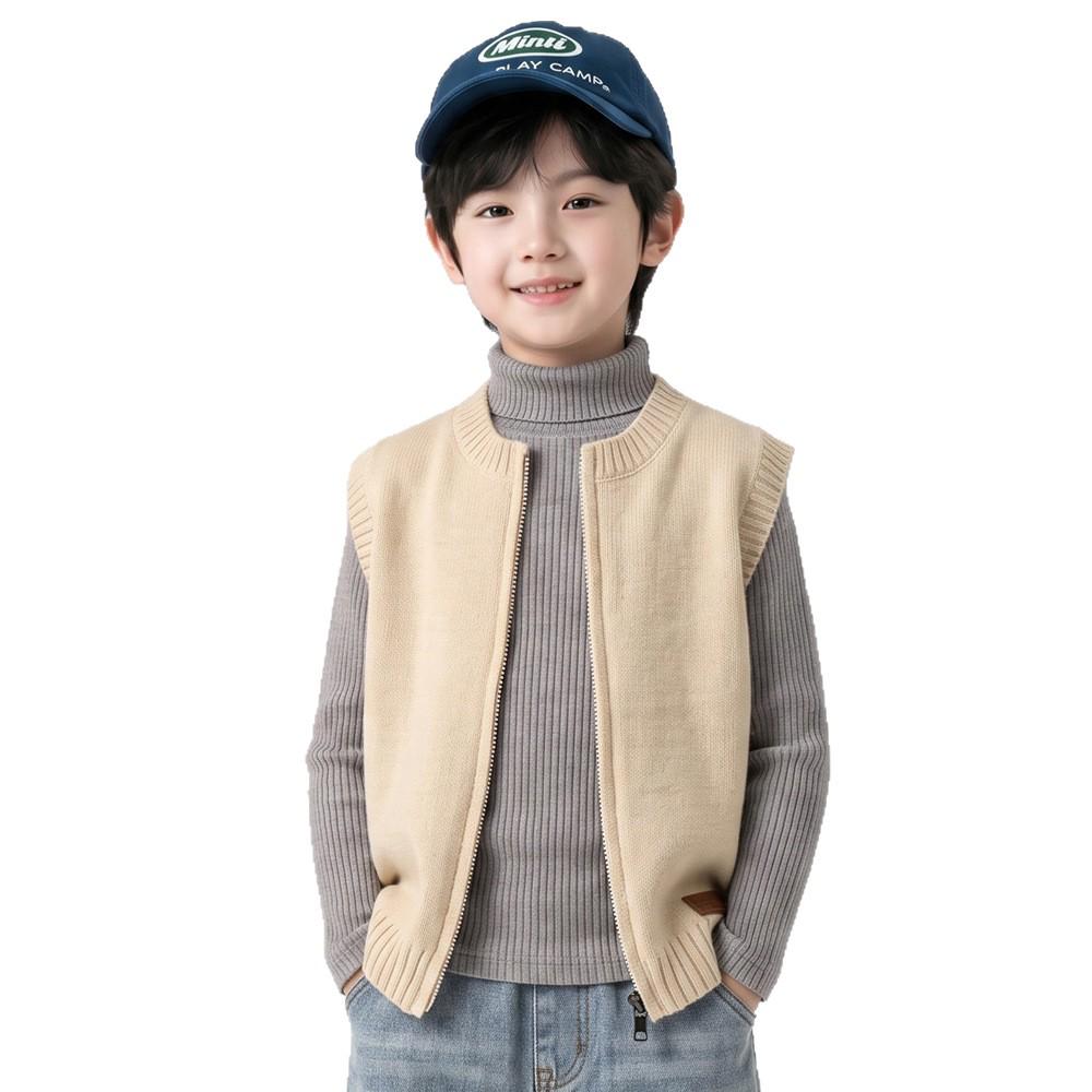 Muye Autumn Kids' Korean Style Knit Sweater Vest Cardigan - Boys' & Girls' Fashion Clothing