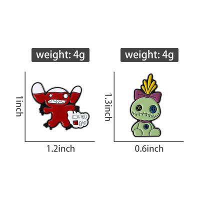 Clown Puppet Doll Enamel Pins Custom Cartoon Characters Brooches Lapel Badges Clothes Animal Jewelry Gift for Kids Friends