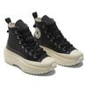 Converse Run Star Hike Trendy Versatile High-Top Canvas Shoes Unisex Black and Grey