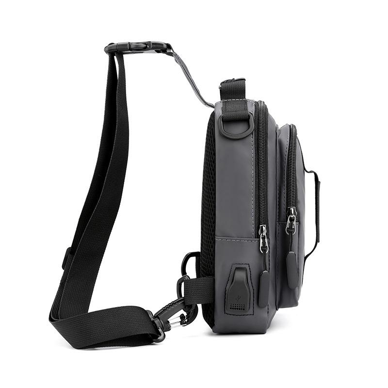 Multifunctional Men's Breast Bag Fashion Casual Shoulder Crossbody Bag Outdoor Travel Bag
