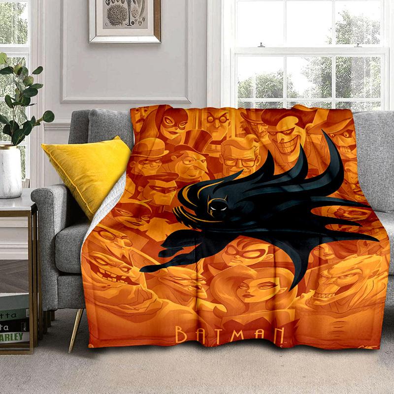1pc Batman: The Animated Series Cartoon Blanket,Portable Throw for Travel & Camping, All Season Cozy Blanket,Ideal Gift
