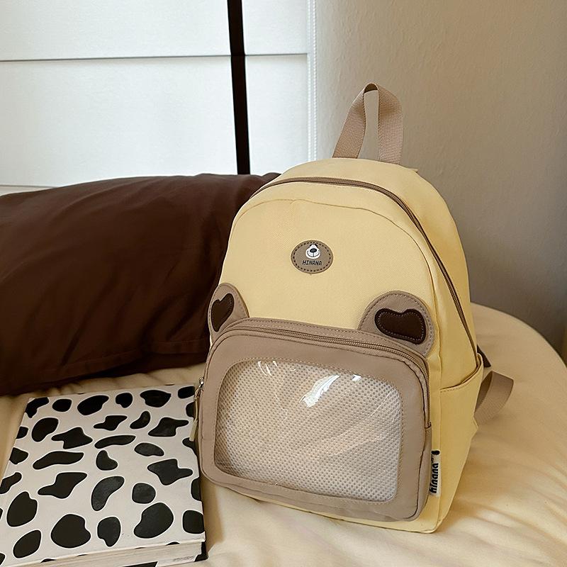 Schoolbag New Large Capacity Cute Cartoon Shoulder Bag Versatile Girl Pain Bag Casual Fashion Girls Transparent Backpack