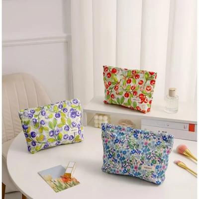 Süße Kosmetiktasche mit Cartoon-Blumenmotiv für Damen, Kosmetiktasche, Kosmetiktasche, Taschen für Damen, Clutch, Reise-Organizer