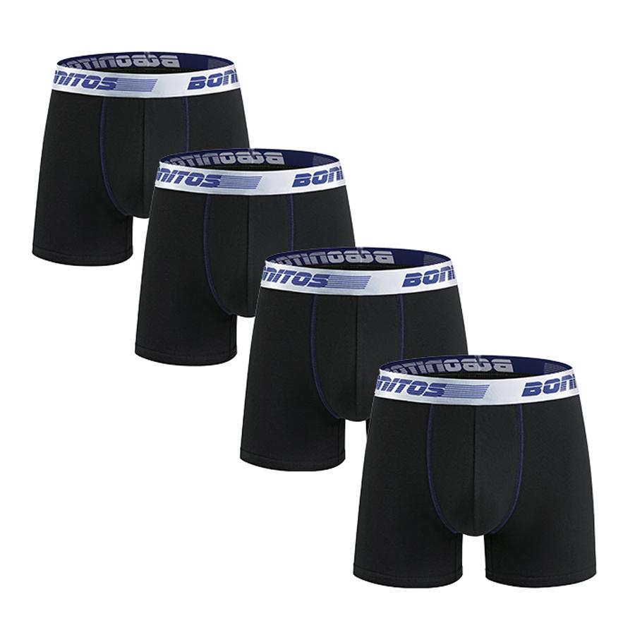 

4 шт. Хлопковые мужские трусы, Сексуальное мужское нижнее белье, Эластичная резинка с надписью, Боксеры-слипы, Мужские боксеры, Нижнее белье, Мужские шорты XL чёрный