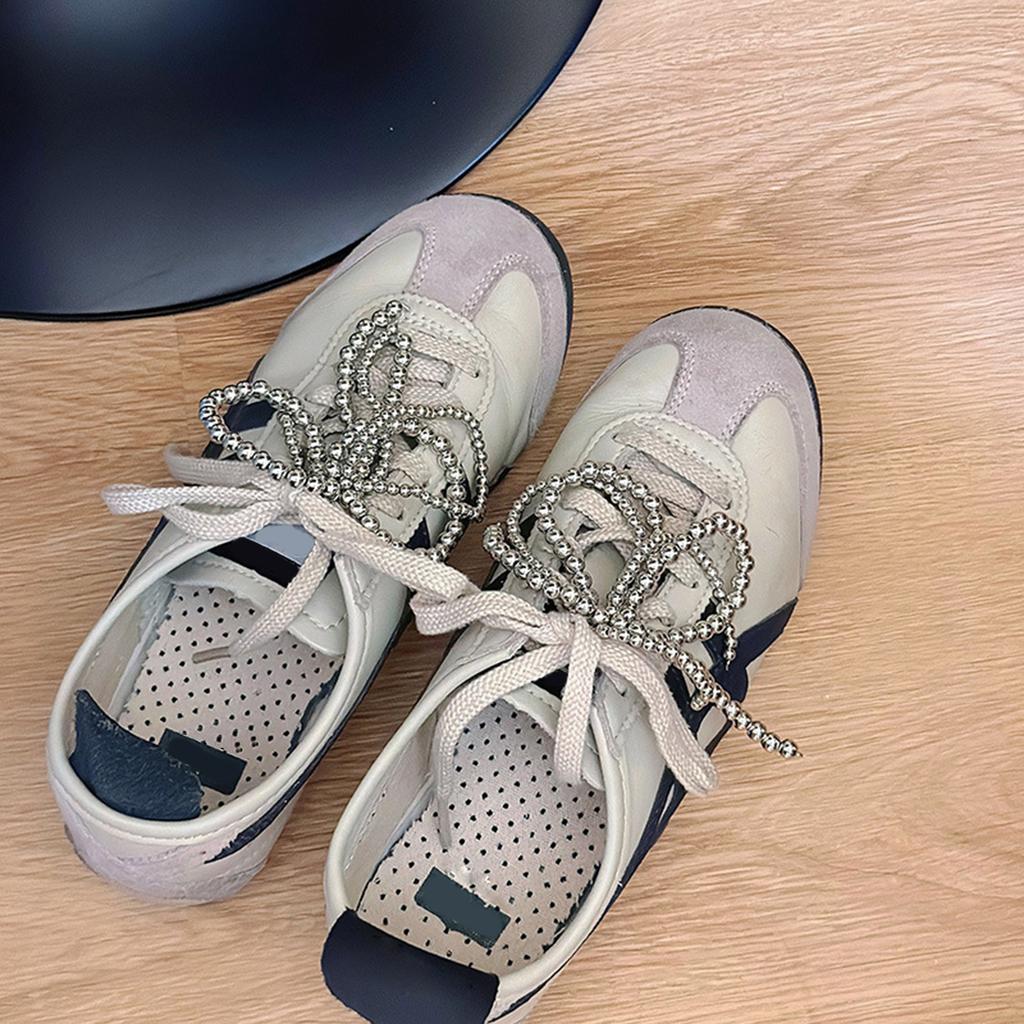 6Pcs Beaded Pearls Bowknot Shoe Buckles Stylish Butterfly Footwear Decorations Unique Shoe Accessories for Women
