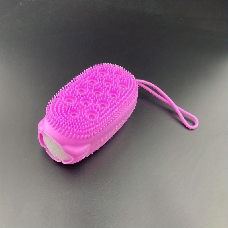 1pc Double Sided Soft Touch Silicone Shower Brush - a Gentle Exfoliating Agent Used for Refreshing Skin and Soft Massage