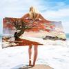 Extra Large Beach Towels Winter Trees Microfiber Beach Towels Summer Quick Dry Absorbent Sand Resistant Swim Pool Towel Blanket
