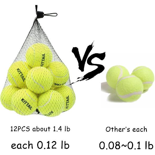 12 Pcs Squeaky Tennis Balls for Dogs - 2.58" Interactive Doggy Toys - Mini Safe, Durable for Small Medium Large Dogs Training Playing, with 1