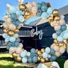 152 Stück Sand Weiß Gold Ballon Girlande Bogen Beige Khaki Ballon Hochzeitsdekoration Babyparty Ballons Geburtstagsfeier Deko