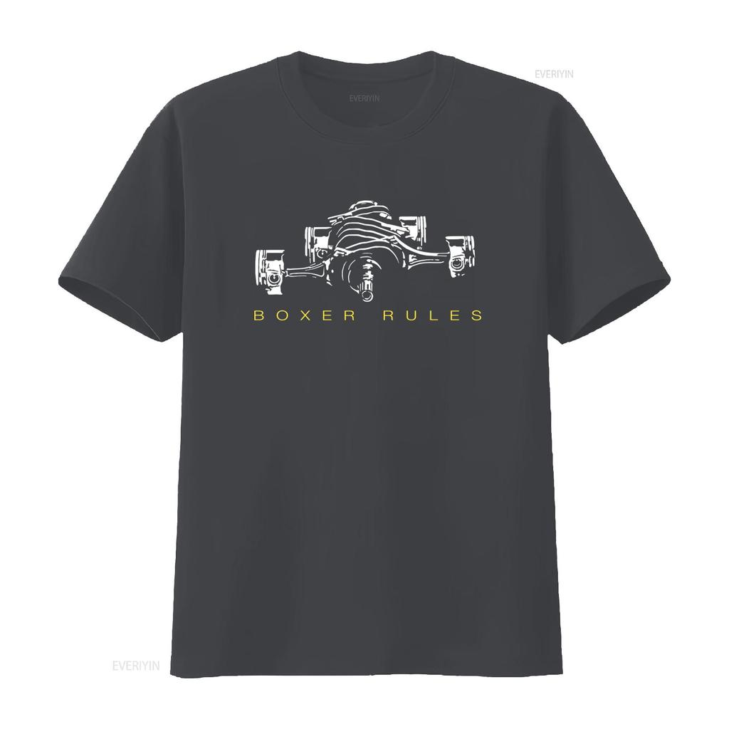 Boxer Rules Engine Print T Shirt for Car Enthusiasts Pistons Gt86 GS 1200 1300 S Available In 5XL Vintage Washed Slightly