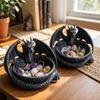 Dark Style Dragon Shaped Jewelry Tray 3D Printing Dragon Trinket Bowl Entryway Storage