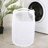 Collapsible Pop-Up Laundry Hamper Household Mesh Washable Dirty Clothes Toy Doll Storage Bathroom