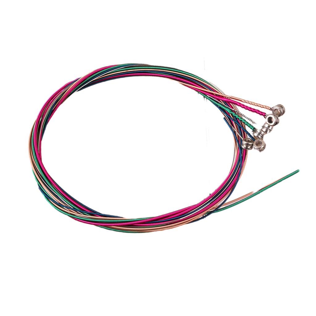 6 Pcs Folk Guitar Steel Wire String 6-string Acoustic Guitar Strings Replacement for Beginners Performers Durable