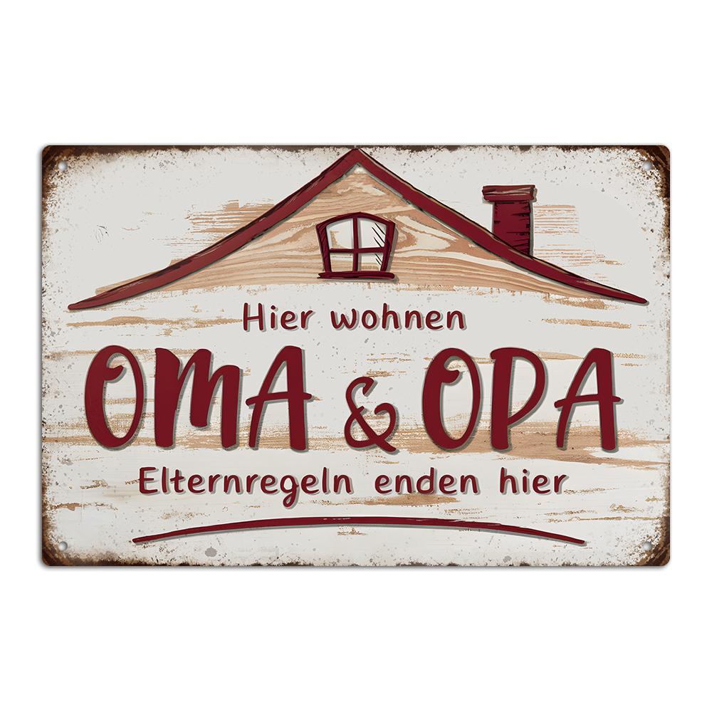 Putuo Decor 1pc Art German Vintage Metal Sign, 7.9x11.8Inches,Wall Art Decor for Home Farmhouse Living Room Shop Club, Fun Gifts