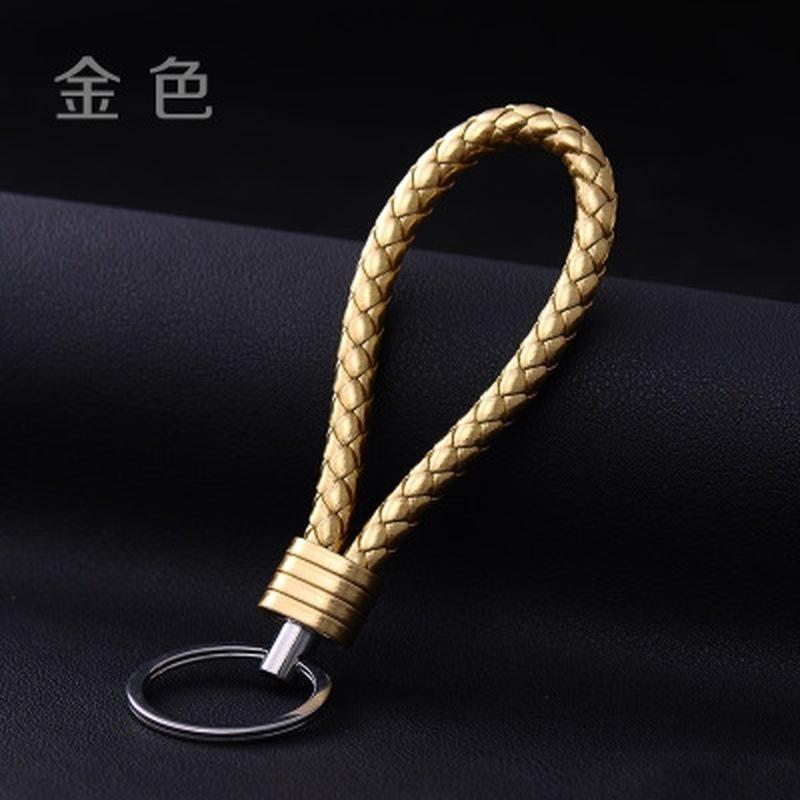 1PCS Multiple Colors Unisex Braided Leather Rope Handmade  Keychain Key Chain Car Key Ring Accessories