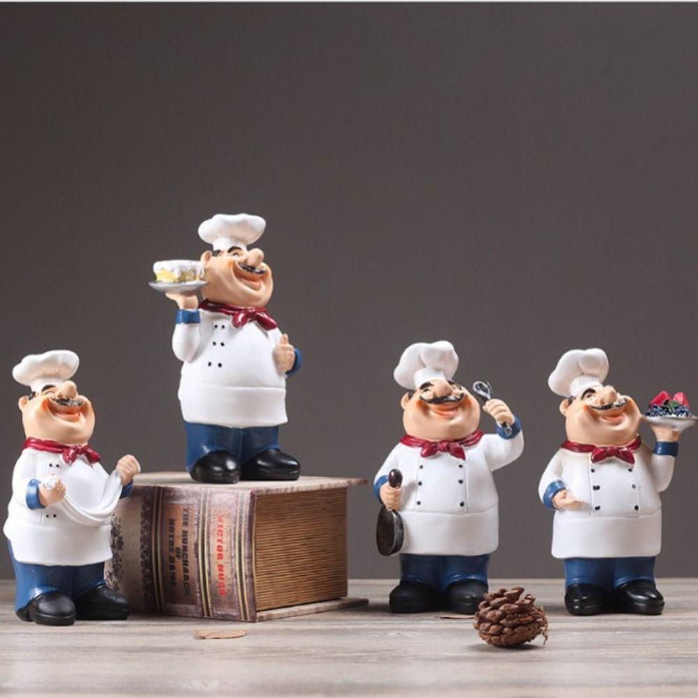 Handicraft Farmhouse Cake Shop Decor Model Chef Resin Figurines  Kids Birthday Gift