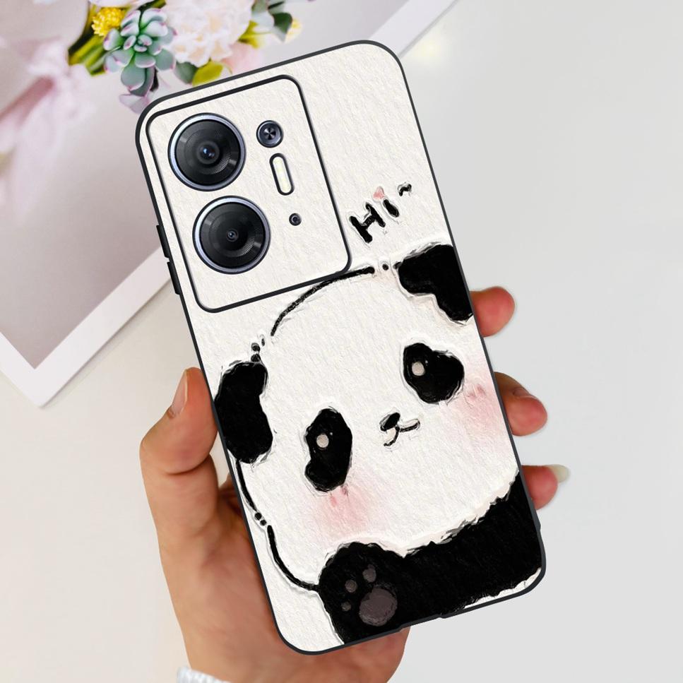 For Infinix Hot 30 5G 6.78" Case Flower TPU Soft Silicon Black Cover For Infinix HOT 30 Hot30 X6832 Astronaut Phone Cases Fundas