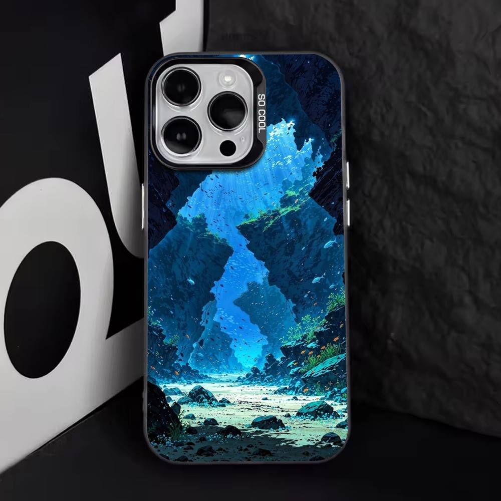 The Underwater World Texture   Phone Case For iPhone 17,16,15,14,13,12,11 Plus,Pro Max,XS,Colorful Silver Phone case Funda Cover