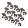 200 Sets Double Cap Rivet Round Stud Nail Iron Jeans Button Leather Shoes Bags Clothes 10x10mmBlack