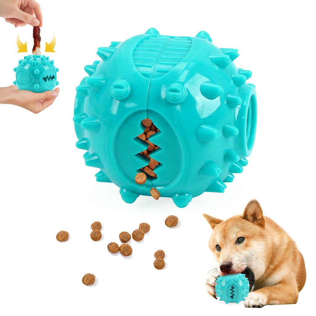 Interactive Dog Teething Ball - Bite-Resistant Toy for Self-Play, Dental Cleaning, and Boredom Relief