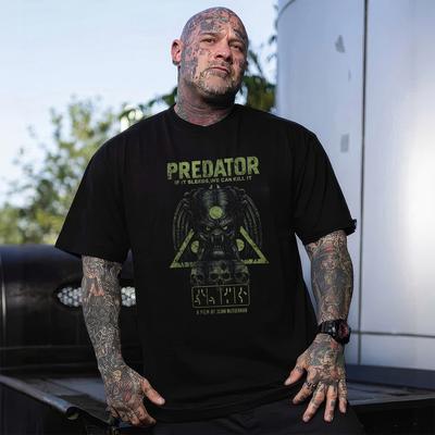 Vintage Retro Predator Arnold Classic Film Action T-Shirt 90er 80er Herren