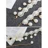 Gespleißter Perlen Damen Gürtel Elegant Vielseitig Elastische Taille Design Mode Perlenbesatz Vielseitig Frühling Sommer