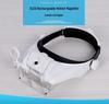 15x Rechargeable USB Head-mounted Magnifying Glass with Three LED Lights for Reading, Repair, and Beauty Inspection.