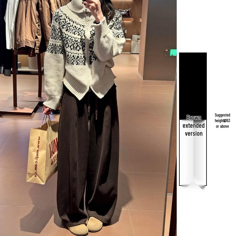 

Dark Gray Scimitar High Waist Wide Leg Pants for Women - Slimming, Casual Fit for All Seasons (2026) XL (125-145 Jin)