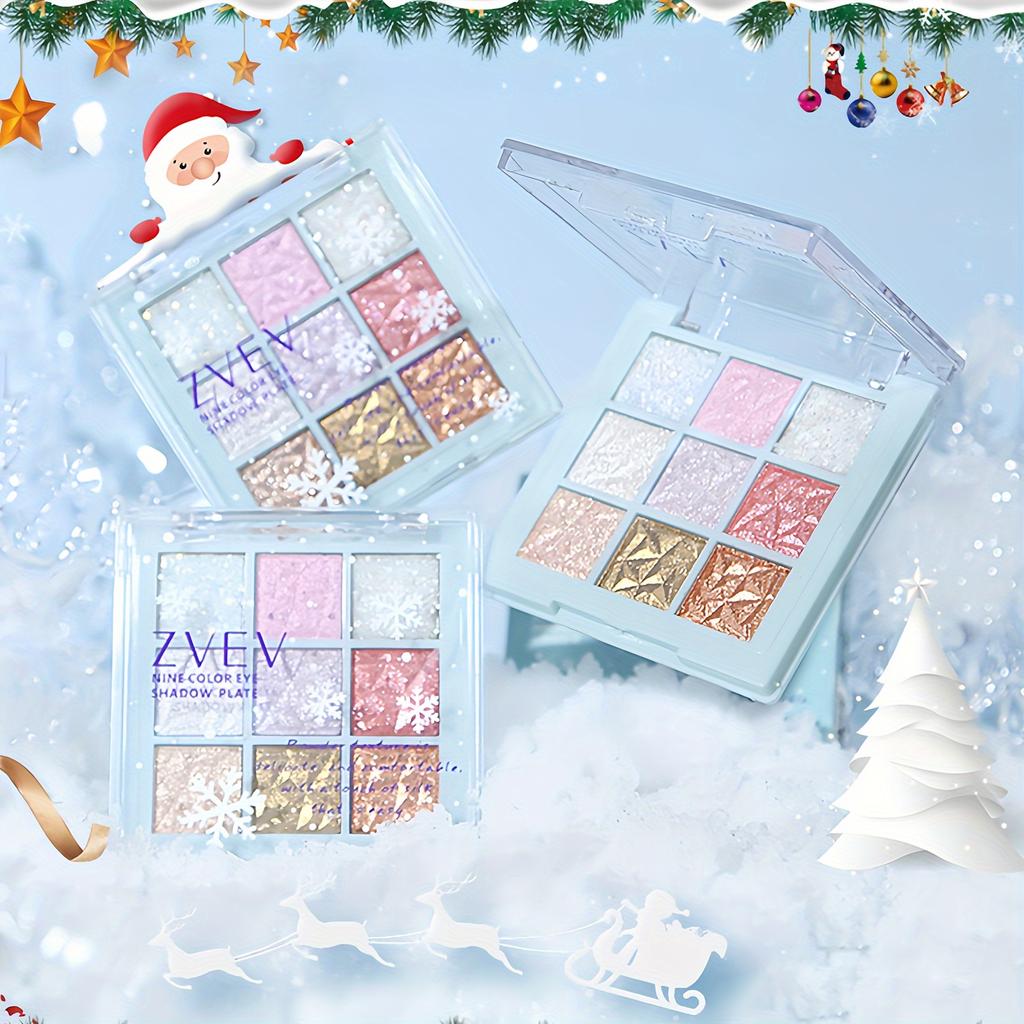 Paletka očních stínů Snowflake 9 barev třpytivé matné oční stíny