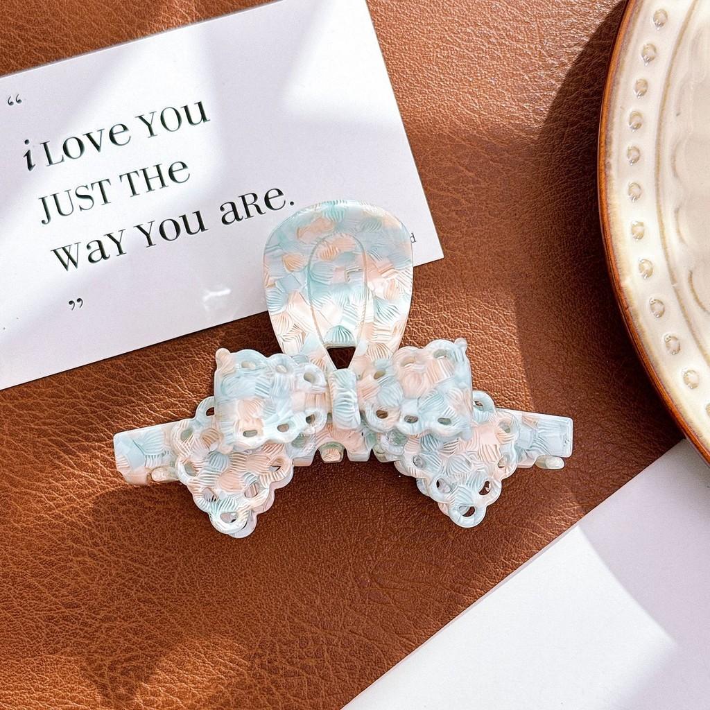 Cute Acetate Lace Bow Hair Claw Clip In Various Colors For Stylish Hair Accessories