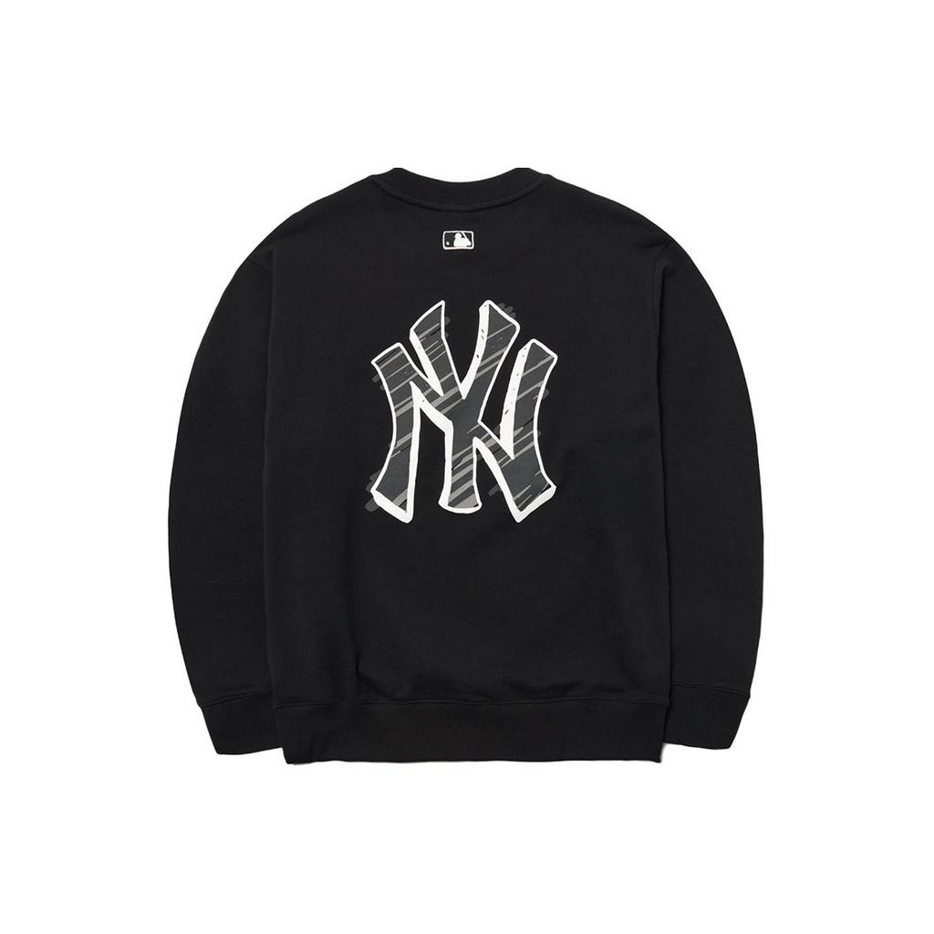 MLB New York Yankees Large Logo Long Sleeve Hoodie Unisex hoodies Black 3AMTB0121-50BKS