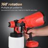 Cordless Paint Sprayer 21V Max Battery Electric Tools Paint Sprayer with 4 Copper Nozzles 3 Spray Patterns 800ml