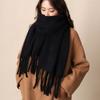 Mohair Winter Wool Scarf Plush Long Shawl Elegant Winter Cashmere Scarves  Girl