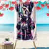 Cute yet Creepy Cartoon Bear 2D Flat Print Beach Towel, Large Soft Quick Dry Towel for Beach Camping SwimmingZSTJ0915280