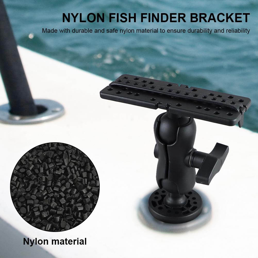 Fish Finder GPS Bracket Wear Resist 360 Degree Swivel Fish Finder Rack GPS Plate Fish Finder Mount Base for Marine Boat Kayak