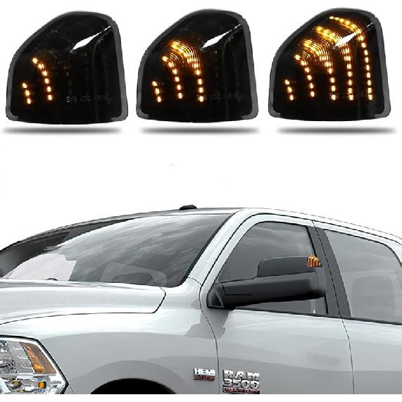 2PCS Dynamic Turn Signal Light Left and Right Sequential LED Side Mirror Lamps Smoke Cover Lens for 68302828AA 68302829AA Compatible with 2010-2018