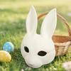 Premium White PU Rabbit Mask For Adults Teens Costume Parties Easter Halloween Carnivals Adjustable Comfortable Band