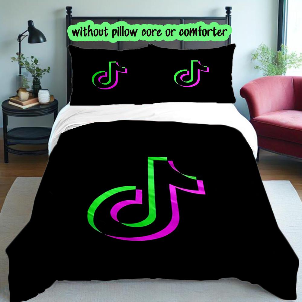 3pcs Monster Duvet Cover Set for Dorm Room Guest Room Decor, Soft Breathable, Not Comforter Set